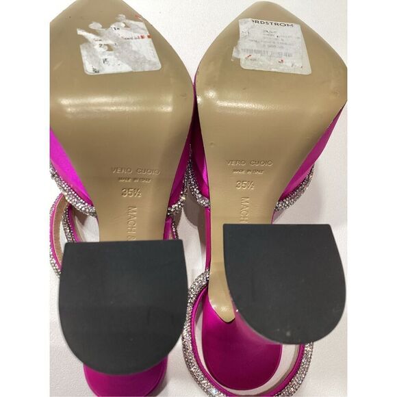 Mach & Mach 140 Double Bow Crystal Embellished Silk Satin Platform Pumps - Picture 13 of 16